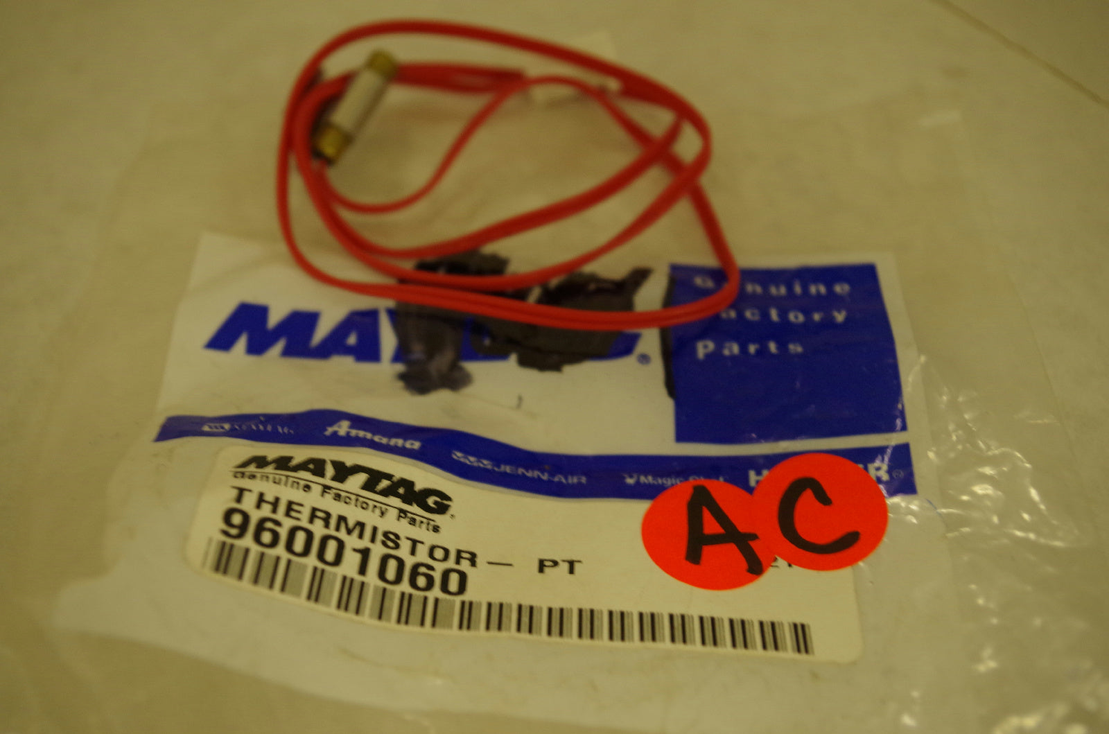 MAYTAG WHIRLPOOL AIR CONDITIONER 96001060 THERMISTOR NEW MAYTAG WHIRLPOOL AIR CONDITIONER 96001060 THERMISTOR NEW